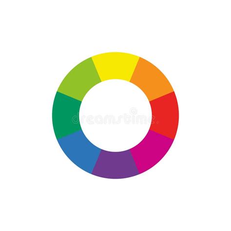 Color Wheel Icon Design On White Background Stock Vector Illustration