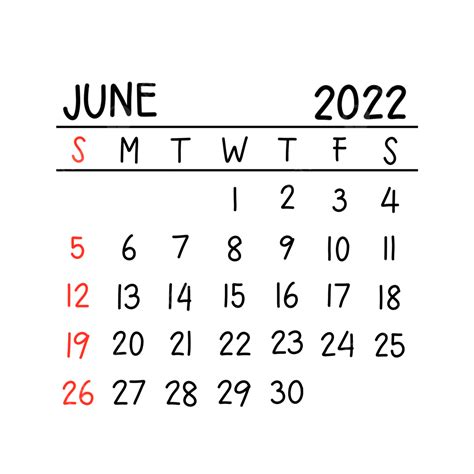 Kalender Sederhana Juni 2022 Kalender Juni 2022 Tanggal Png