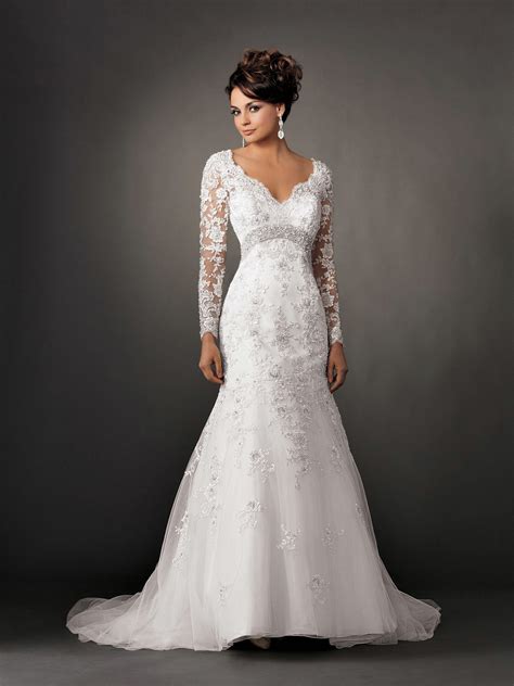 Fall Lace Wedding Dress With Sleeves Sangmaestro