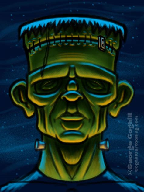 Movie Monsters Frankenstein Cartoon Character Sketch Coghill