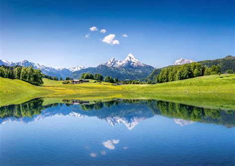 Wallpaper Summer Mountains Lake Alps 4k Nature Summer Mountains