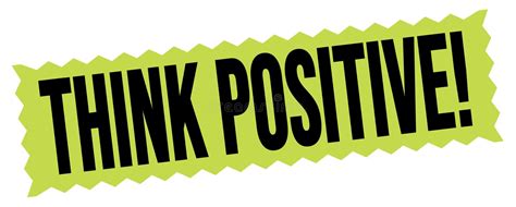 Think Positive Text Written On Green Black Zig Zag Stamp Stock