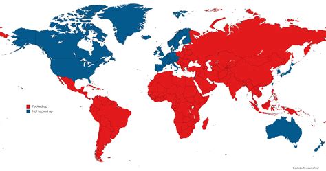 Map Of The World According To The Americans Very Detailed