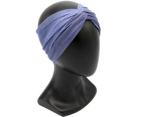 Soft Headband Blue Paisley Bandana Head Scarf Hair Tie T Etsy