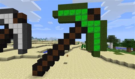 Green And Iron Pickaxe Minecraft Project