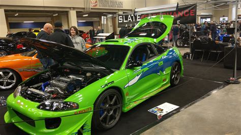 The Fast And Furious Mitsubishi Eclipse And Next To It Is The Toyota