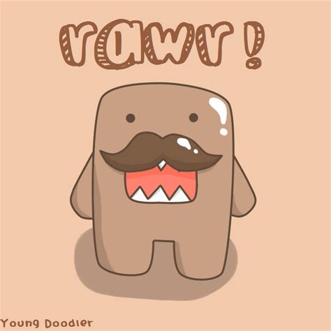 Mustache Domo By Youngdoodler On Deviantart
