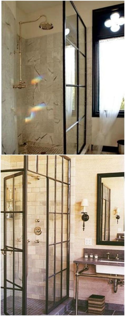 How to turn a builder basic glass shower door into an industrial style factory window shower door under $60. 40 Simple Yet Sensational Repurposing Projects For Old Windows - Page 2 of 2 - DIY & Crafts