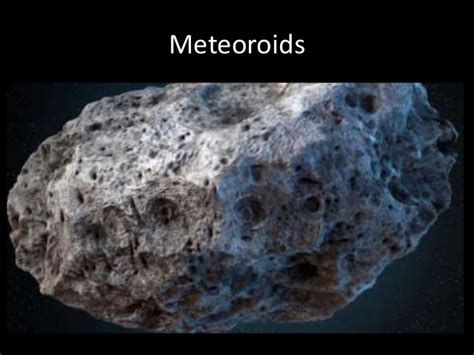 Meteoroids shed by a comet. Comets Asteroids and Meteoroids