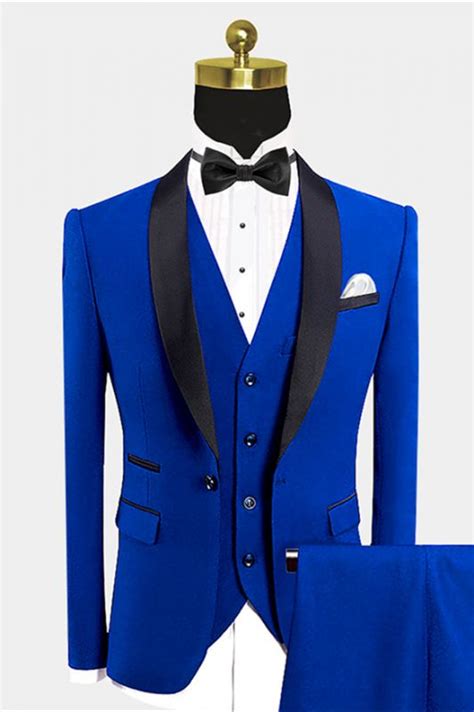 modern royal blue suits for groom black satin shawl lapel wedding tuxedo for groomsmen vic