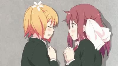 Sakura Trick Kiss Gif Sakuratrick Kiss Yuri Discover Share Gifs Anime Girlxgirl Yuri