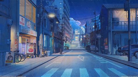 48 Japanese Anime Street 1080p Wallpapers
