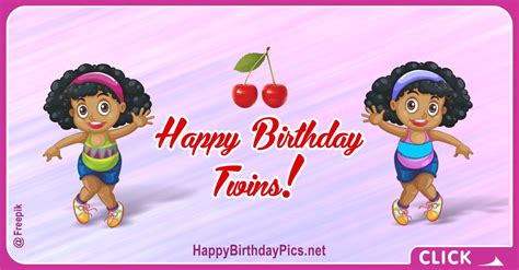 Happy Birthday Cute Twin Girls Happy Birthday