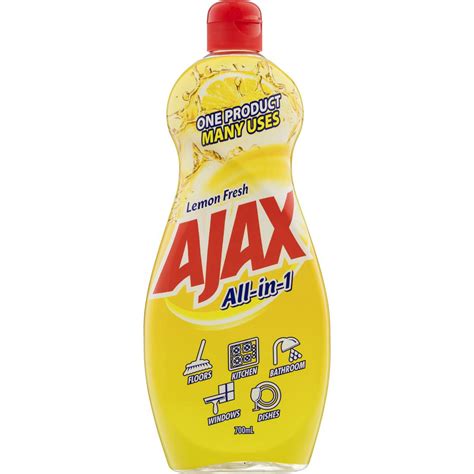 Ajax All In 1 Household Cleaning Gel Lemon Fresh 500ml Woolworths