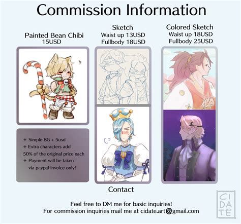 Cidate Draws ｡ Hi All Im Finally Opening My Commissions
