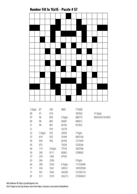 Feb 05, 2021 · we have 5 great printable of free printable word fill in puzzles. Free Downloadable Puzzle Number Fill In 15x15 # 57 ...