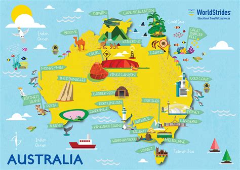 Classroom Map Of Australia Worldstrides Australia