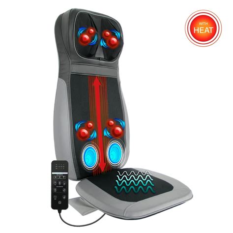 daiwa felicity shogun heated 3d shiatsu kneading and tapping back neck massager for chair with