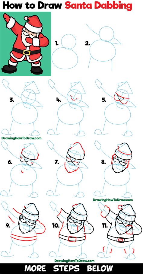 How To Draw Santa Step By Step How To Draw Santa Step By Step Full