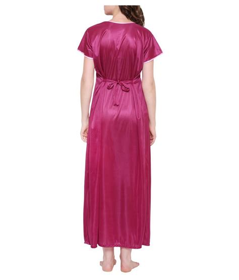 Buy Klamotten Satin Nighty And Night Gowns Multi Color Online At Best Prices In India Snapdeal