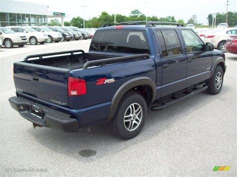 Indigo Blue Metallic 2004 Chevrolet S10 Ls Zr5 Crew Cab 4x4 Exterior