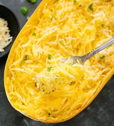 Garlic Parmesan Spaghetti Squash Low Carb Recipe Kirbies Cravings