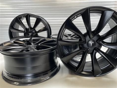 19and Oem Tesla Model 3 Factory Wheels 19 Inch Rims Satin Black Oem Set