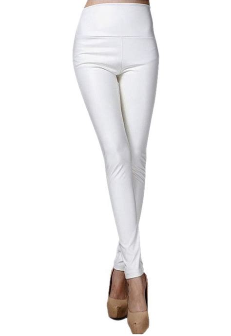 White Veggie Leather Leggings For When You Need To Do Something Other