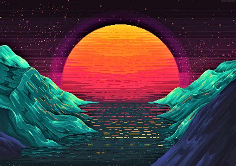 Retro Sunset Wallpapers Wallpaper Cave