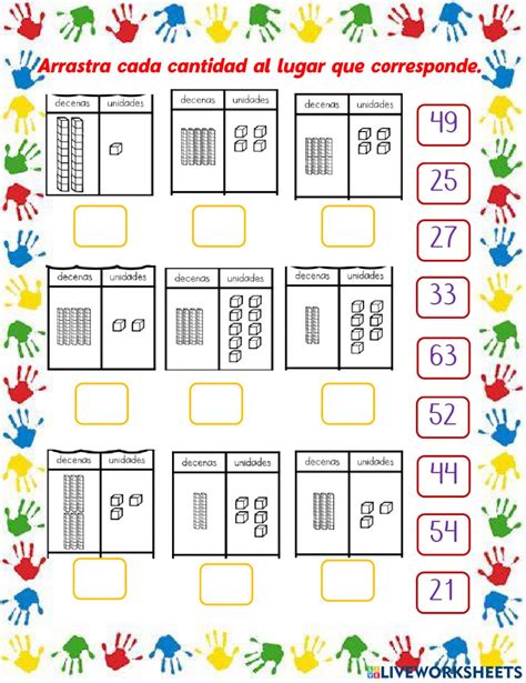 Ejercicio Interactivo De Decenas Y Unidades Para 2do De Primaria