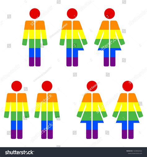 Lgbt Symbols Symbols Gender Lesbians Gays Stock Illustration