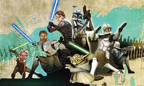 Star Wars The Clone Wars Wall Mural By Roommates Full Size Large Wall