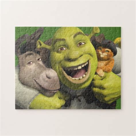 Donkey Shrek And Puss In Boots Jigsaw Puzzle