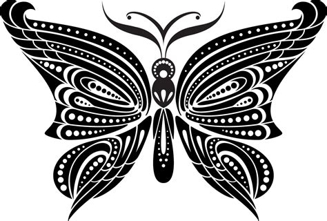 Black Butterfly Tattoo Free Vector