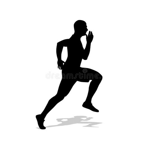 Running Man Vector Silhouette Stock Vector Illustration Of Background