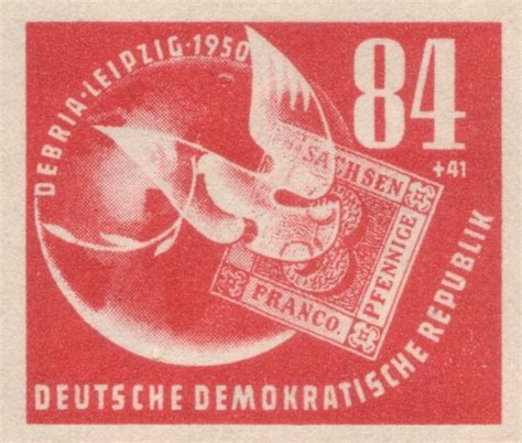 Debria Globus Und Taube Briefmarke