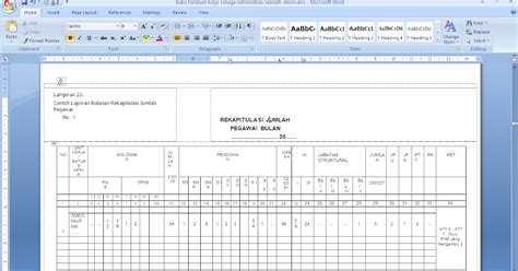 Contoh Format Laporan Bulanan Paud Jenolbond