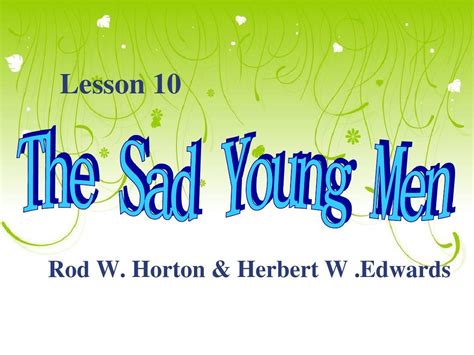 The Sad Young Men上课pptword文档在线阅读与下载免费文档
