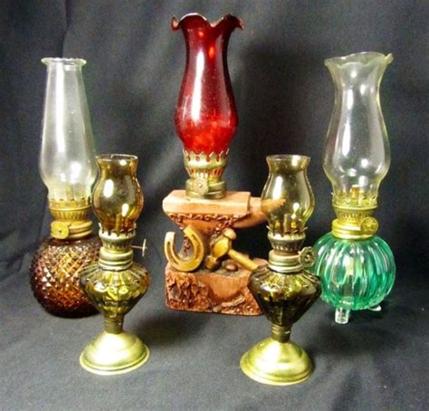 Miniature Vintage Oil Lamps Oil Lamp Light Metal Lamp