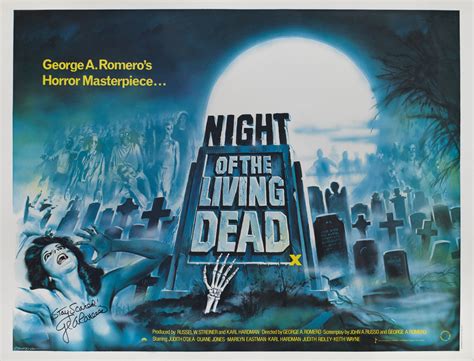 Night Of The Living Dead 1968 Re Release 1980 Signed By George