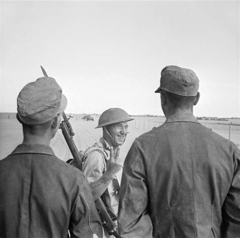 A Soldier Gives Two Germans He Captured At The Battle Of El Alamein The