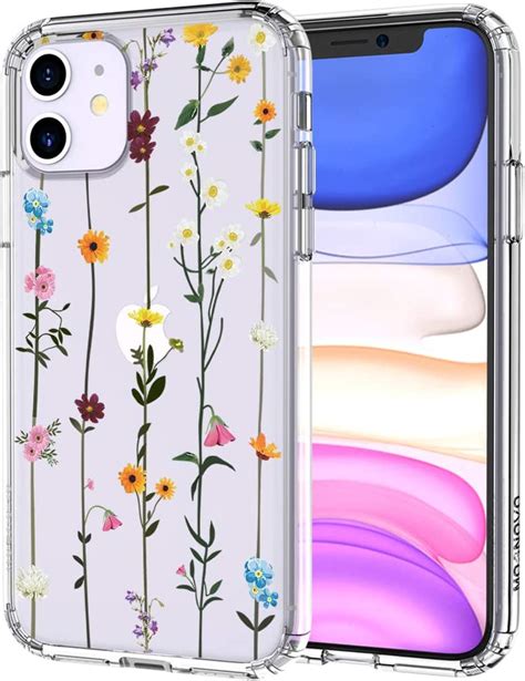 Mosnovo Iphone 11 Case Wildflower Floral Flower Pattern Clear Design