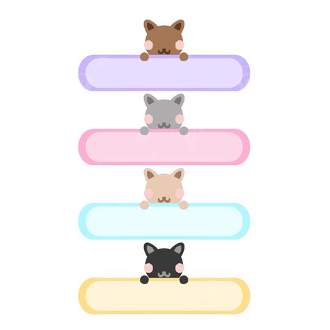 Name Tag Sticker Png Picture Name Tag Label Sticker With Cute Cat