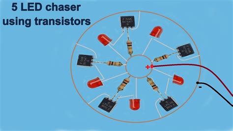 Led Chaser With Transistors Super Chasing Electronics Projects For