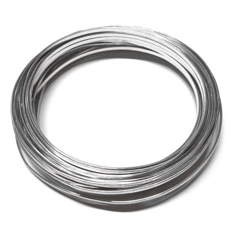 Flat Aluminium Wire 3mm Silver Plated Sara