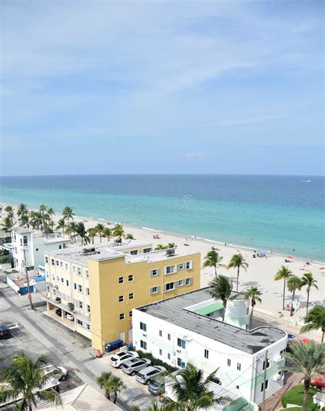 Hollywood Beach Florida Aerial View Editorial Image Image Of Atlantic