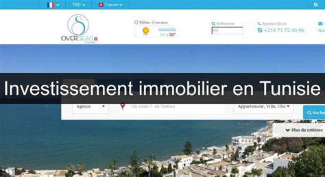 Investissement Immobilier En Tunisie Annonces Immobilieres
