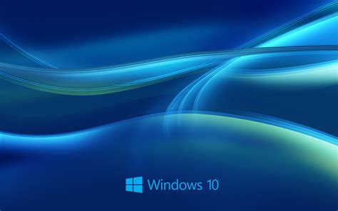 Windows 10 System Abstract Blue Background Wallpaper