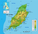 Mapa físico grande de la Isla de Man | Isla de Man | Europa | Mapas del ...