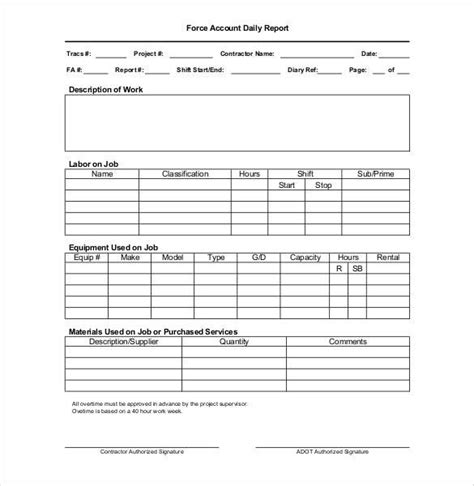 Daily Report Sheet Template 1 Templates Example Templates Example